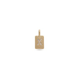 Charm Crystal Pendant - X - Gold