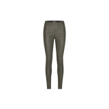 Lucille Stretch Leather Leggings - Olive Green