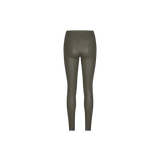 Lucille Stretch Leather Leggings - Olive Green