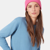 Merino Wool Beanie - Navy Blue