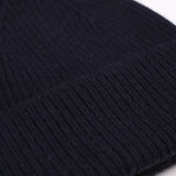 Merino Wool Beanie - Navy Blue