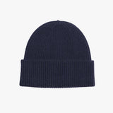 Merino Wool Beanie - Navy Blue
