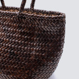 Grace Basket Small Bag - Dark Brown
