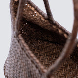 Grace Basket Small Bag - Dark Brown