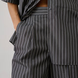 Henna Shorts - Black/Cardamom Stripe