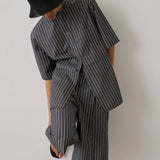 Henna Shorts - Black/Cardamom Stripe