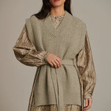 Costa Knit Vest - Mottled Grey