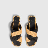 Prado Sandals - Natural/Black