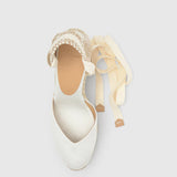 Chiara Espadrille - 11cm - White