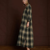 Adriana Check Dress - Black/Ecru