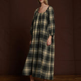 Adriana Check Dress - Black/Ecru