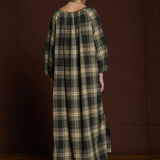 Adriana Check Dress - Black/Ecru