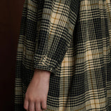 Adriana Check Dress - Black/Ecru