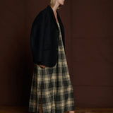 Adriana Check Dress - Black/Ecru