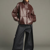 Gamma Leather Jacket - Bordeaux