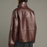 Gamma Leather Jacket - Bordeaux
