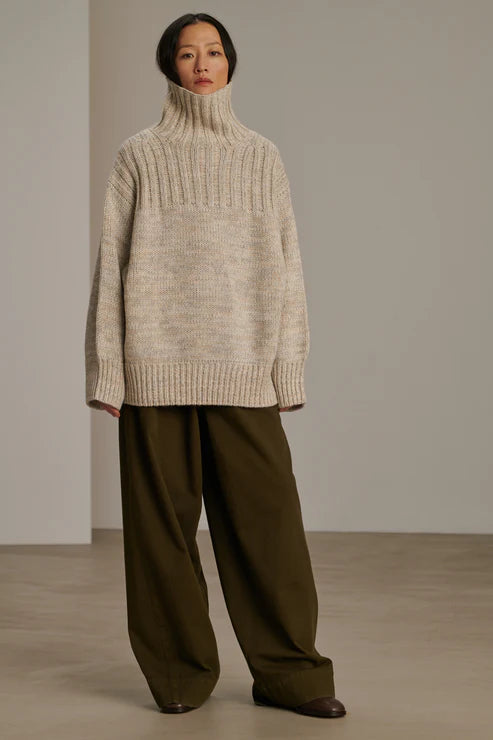 話題の行列 - Jumper Turtleneck Basque Grey/Ecru Ediit – トップス