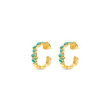 Deconstructed Hoops - Turquoise