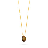 Oval Pendant Necklace - Tiger's Eye