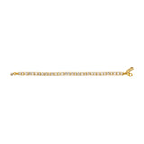 Straight Ridged Tennis Bracelet - Gold