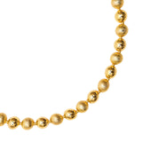 Ball Bead Necklace (textured) - Gold
