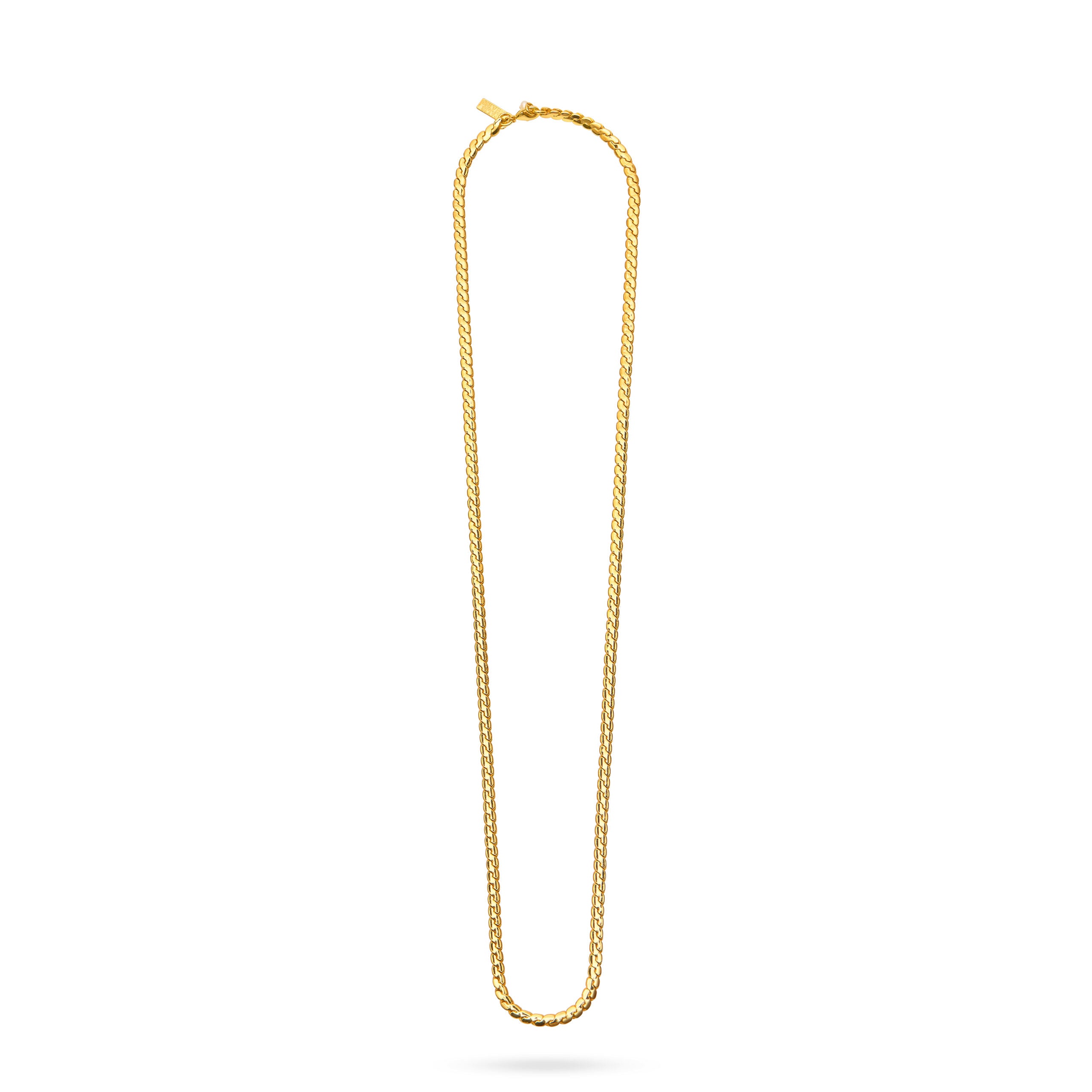 Snake Chain Necklace Long - Gold