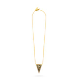 Triangle Pendant Necklace - Dalmatian Jasper