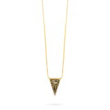 Triangle Pendant Necklace - Dalmatian Jasper