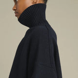 William Turtleneck Jumper - Navy