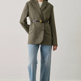 Hermosa Blazer - Brown/Green Check