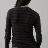 Gaelle Top - Aubergine Stripe