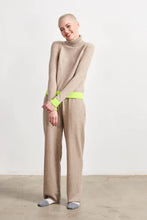 Load image into Gallery viewer, Jumper 1234 Contrast Roll Collar - Lt Brown
