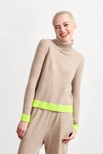 Load image into Gallery viewer, Jumper 1234 Contrast Roll Collar - Lt Brown
