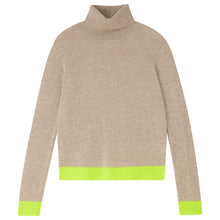 Load image into Gallery viewer, Jumper 1234 Contrast Roll Collar - Lt Brown
