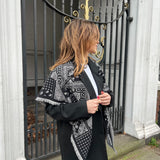 Large Triangle Bandana Scarf - Black