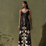 N252 Dress - Black/Gold