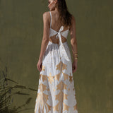 N252 Dress - White/Gold