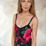 Lotus Dress - Black Poppy