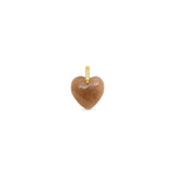 Chubby Heart Pendant - Smokey Quartz