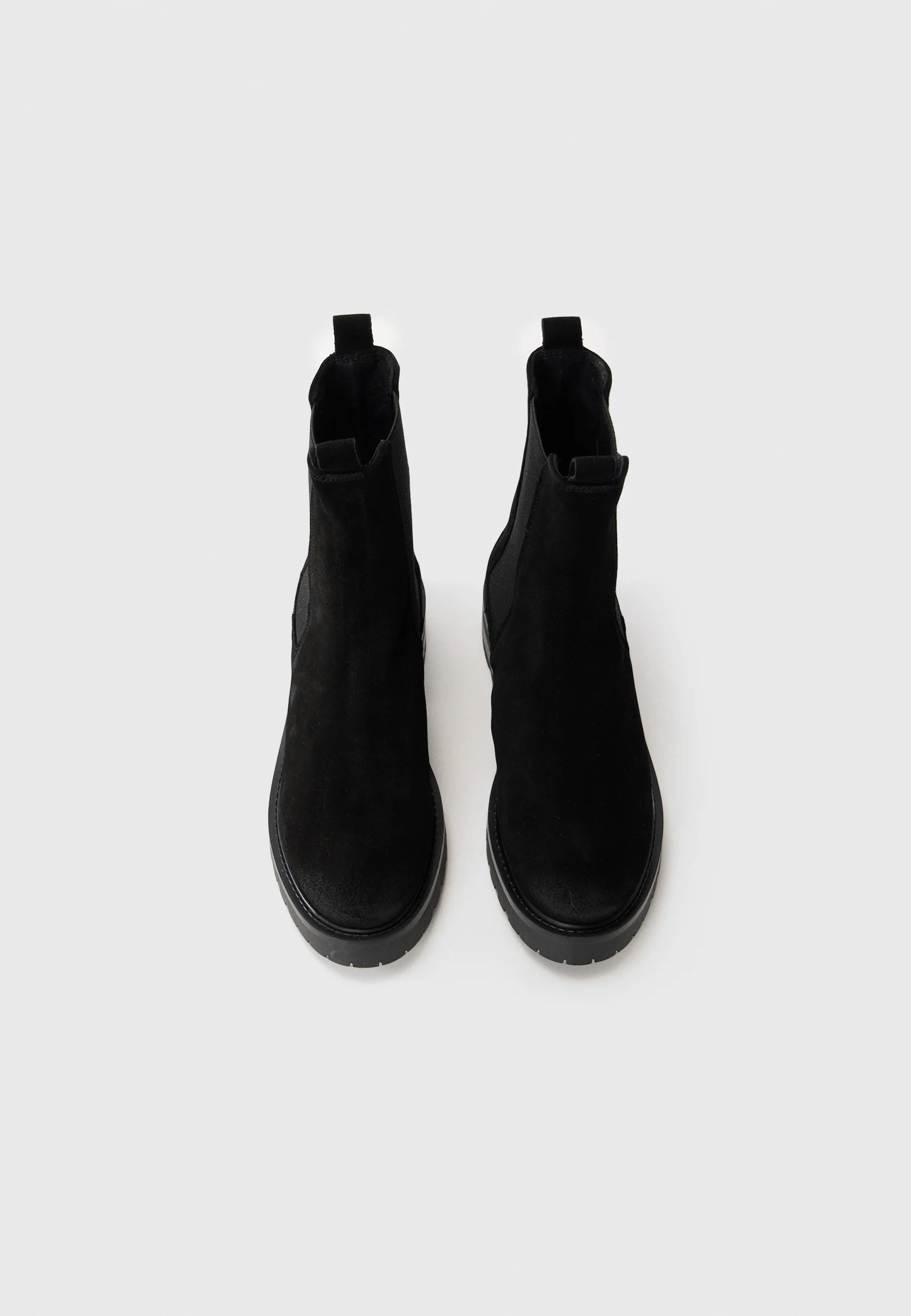 Katelyn Suede Wool Boots - Black