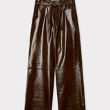 Elijah Leather Trousers - Kangaroo