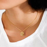Air Coin Necklace - Gold