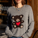 Valentine Bear Jumper - Grey