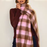 Lennie Scarf - Pink/Brown