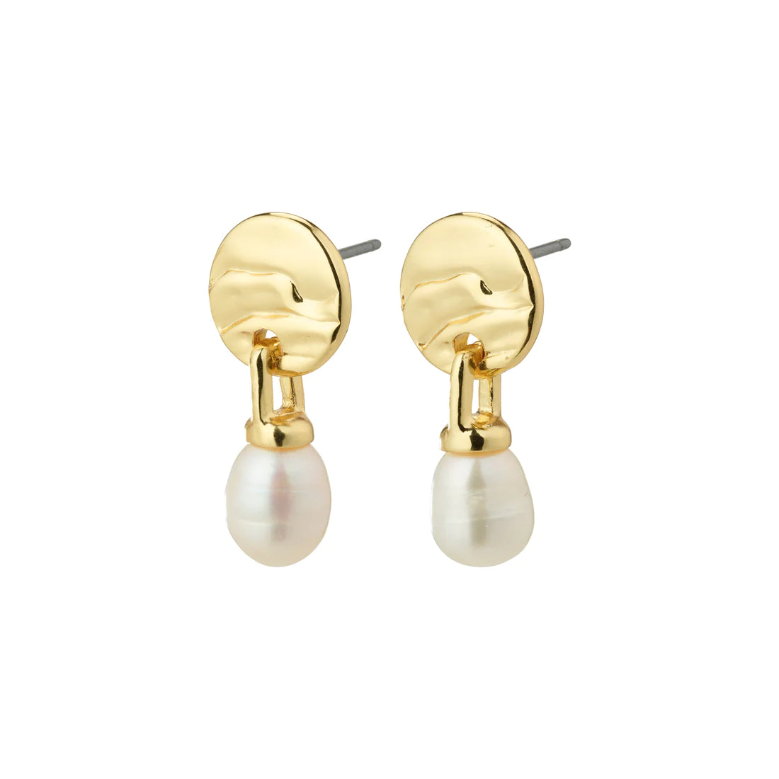 Pilgrim Heat Freshwater Pearl Earrings - Gold
