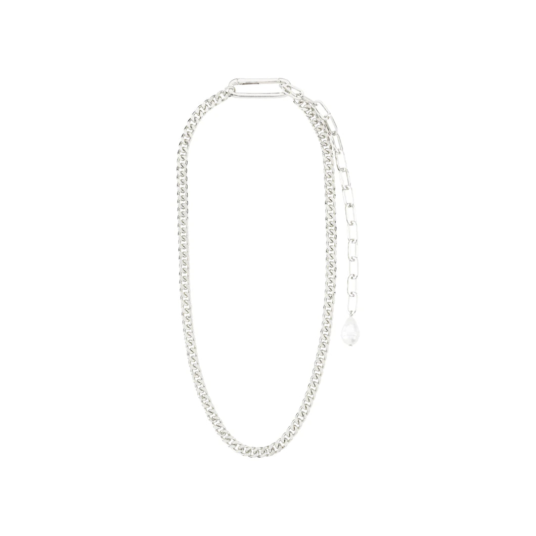 Pilgrim Heat Chain Necklace - Silver
