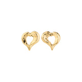 Tide Heart Earrings - Gold