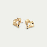 Tide Heart Earrings - Gold