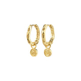 Fire Hoop Earrings - Gold