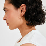 Fire Hoop Earrings - Gold